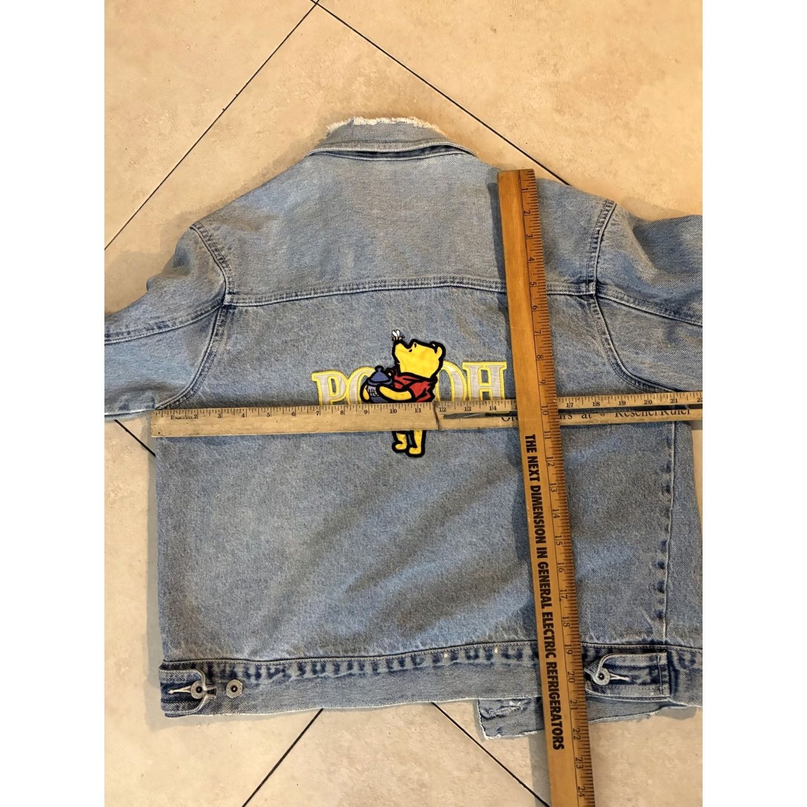 Disney Disney Pooh Denim Jacket Womens Large Blue Embroidered Winnie the Pooh Graphic Size L / US 10 / IT 46 - 7 Thumbnail