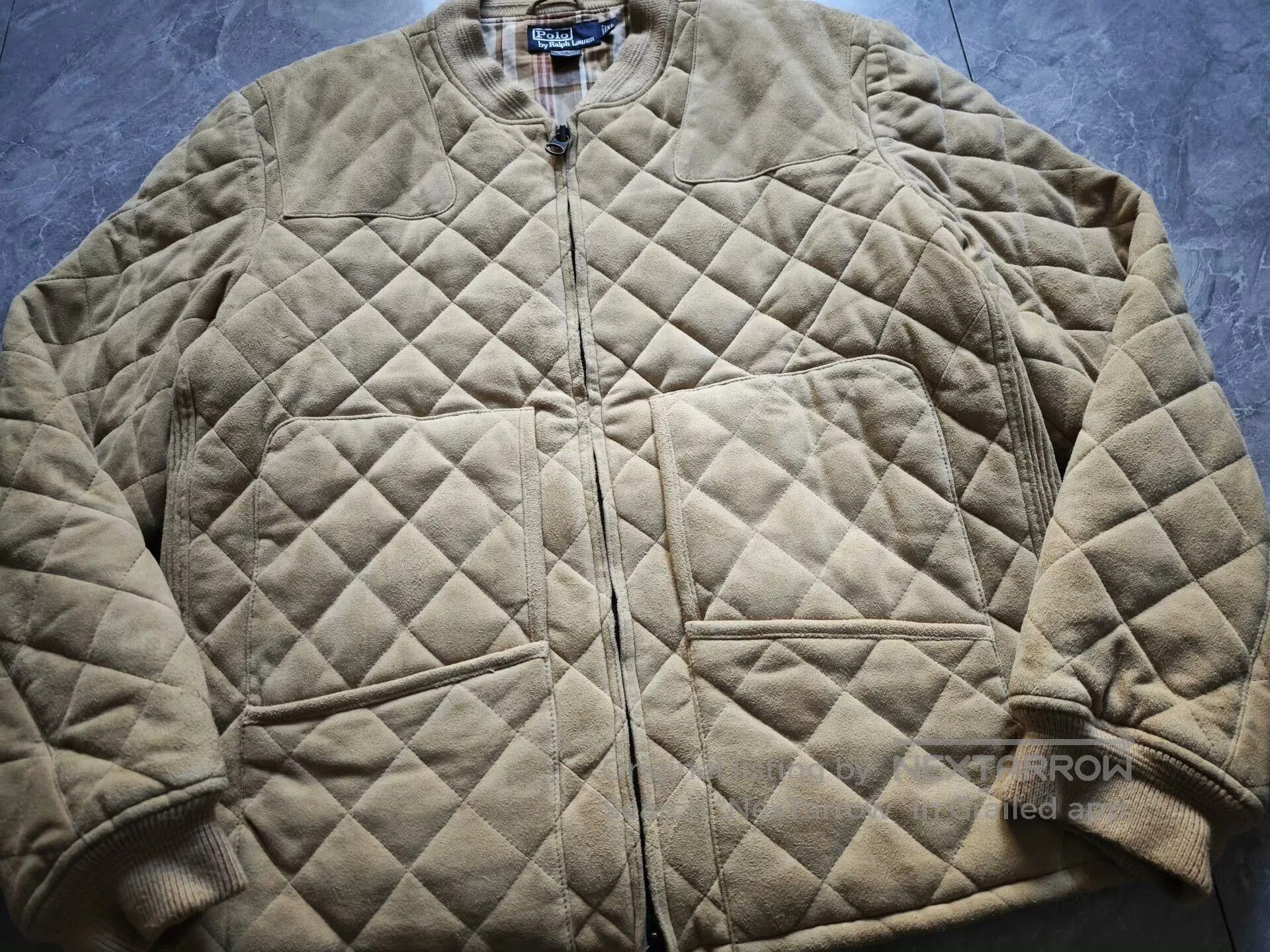 Polo Ralph Lauren quilted suede leather jacket by polo ralph lauren. Size US XL / EU 56 / 4 - 5 Thumbnail