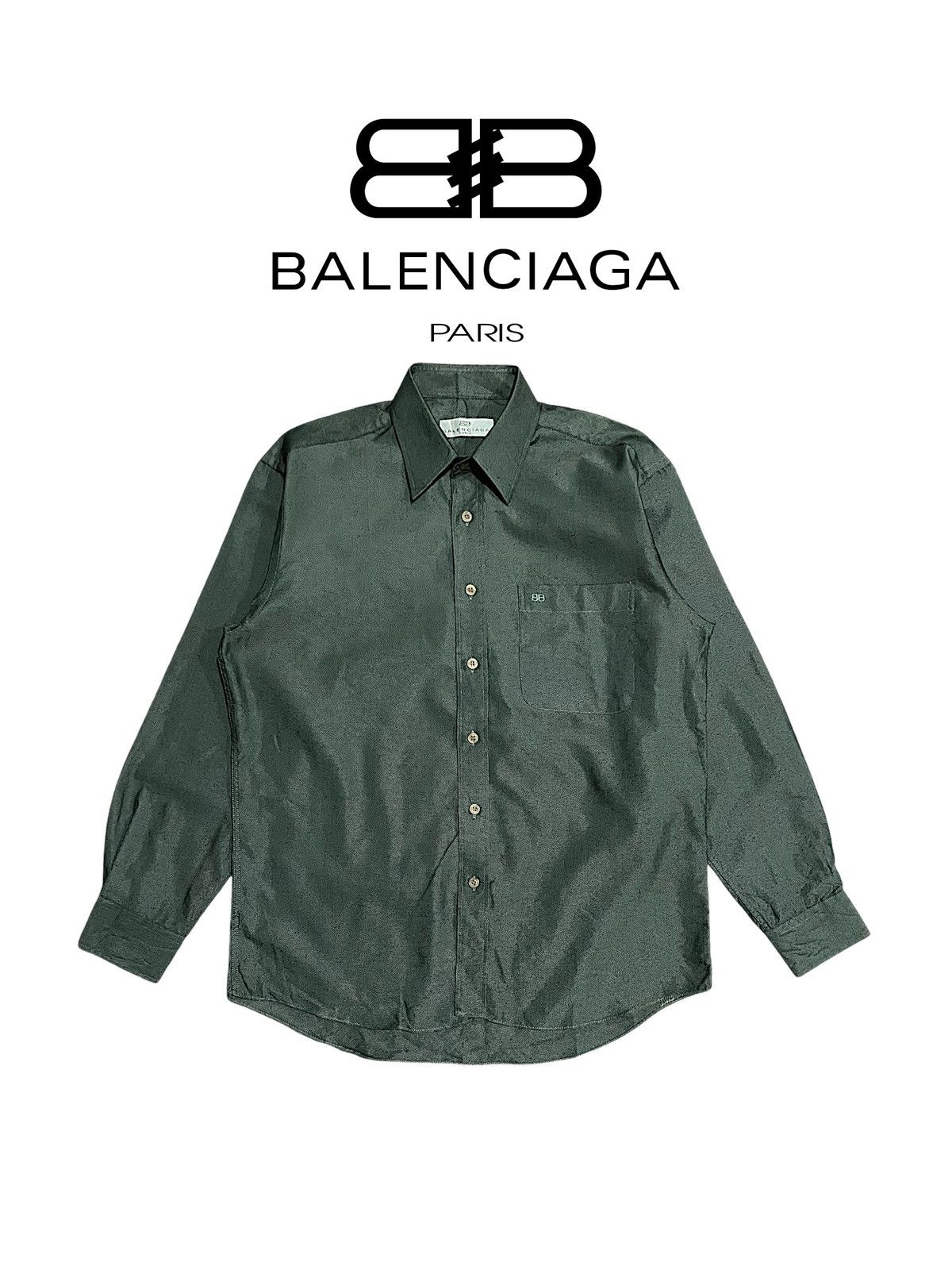 Balenciaga green shirt best sale