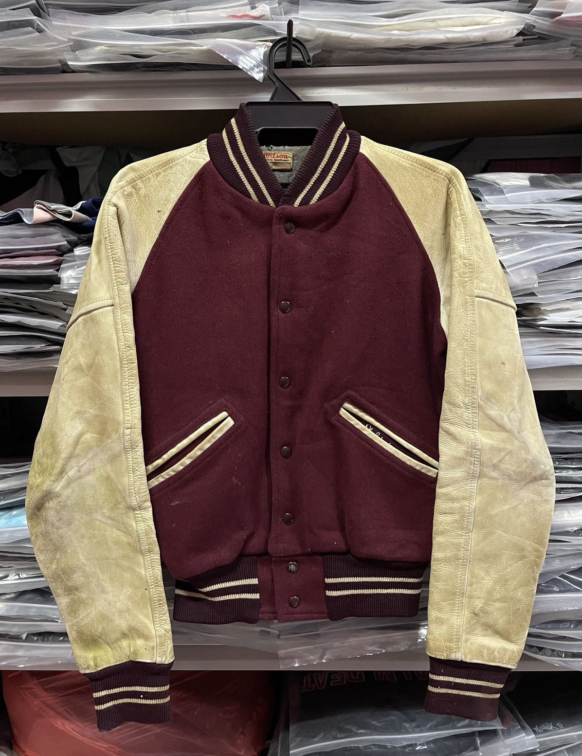 Wilson Vintage Wilson Varsity Jacket Very Rare🔥🔥🔥 Size US S / EU 44-46 / 1 - 1 Thumbnail