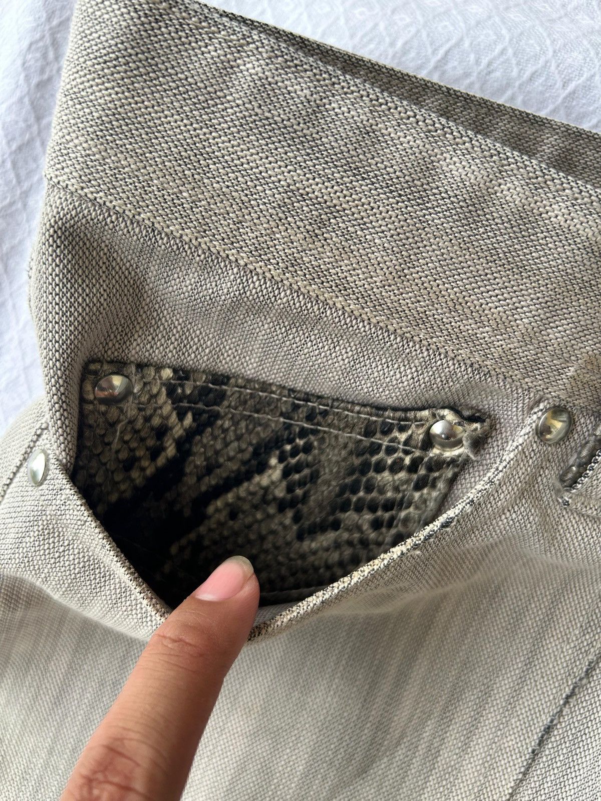 Japanese Brand Flared jeans snake skin takaiq Size US 32 / EU 48 - 11 Thumbnail