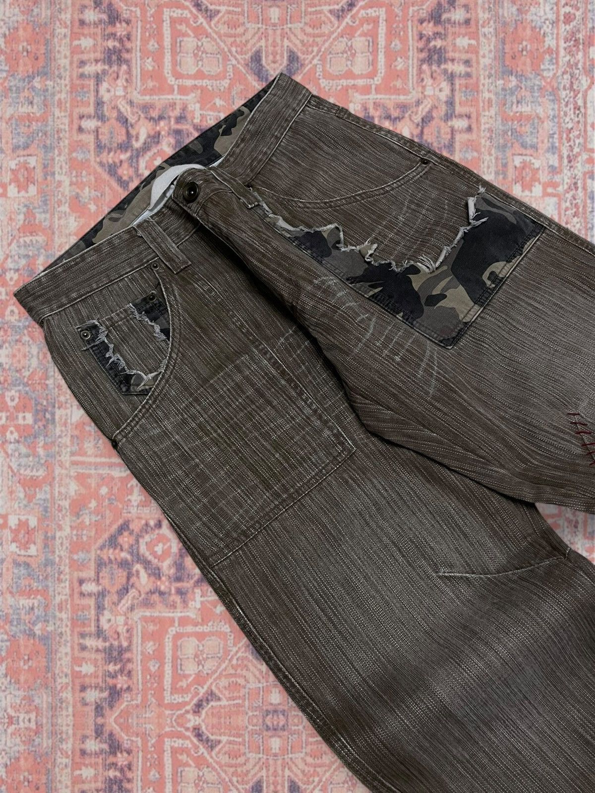 Beauty Beast Vintage Rare Japan Designer Gumu International Combat Denim Size US 30 / EU 46 - 7 Thumbnail