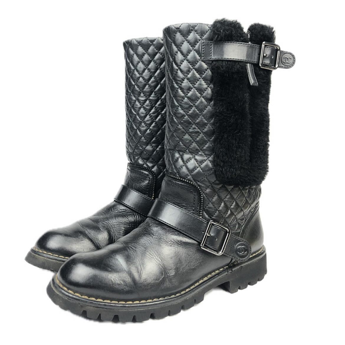 Chanel Chanel Karl Lagerfeld moto boots Size US 9 / IT 39 - 5 Thumbnail