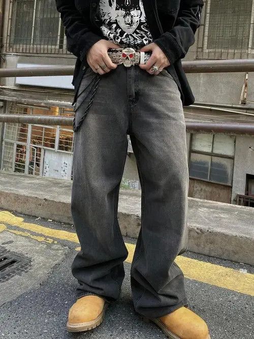 Japanese Brand Skate Baggy Denim Jeans Loose Vintage Size US 30 / EU 46 - 2 Thumbnail