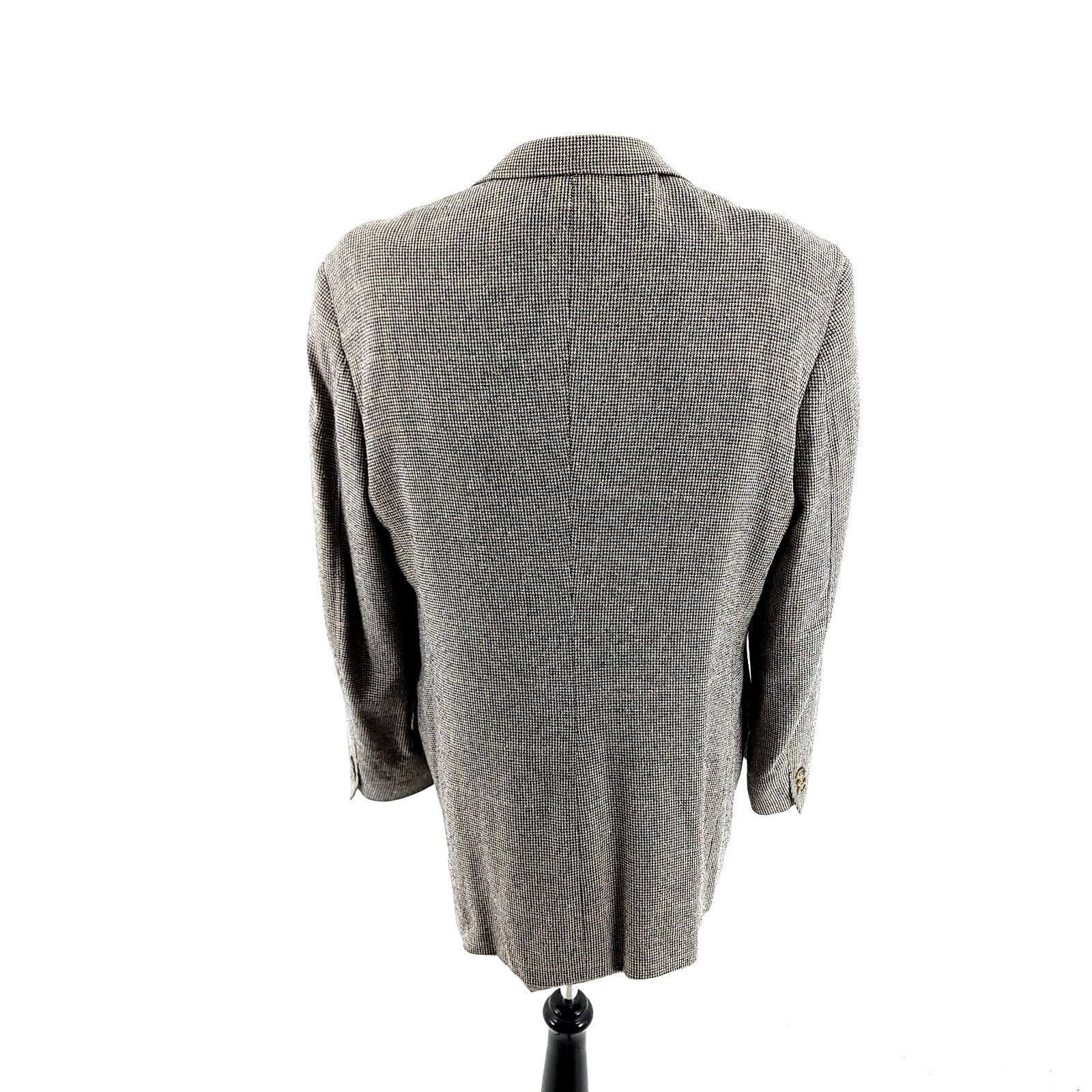 Jos. A. Bank Jos A Bank 100% Silk 2 Button Sport Coat Blue Tan Check W/ G Size 42R - 5 Thumbnail