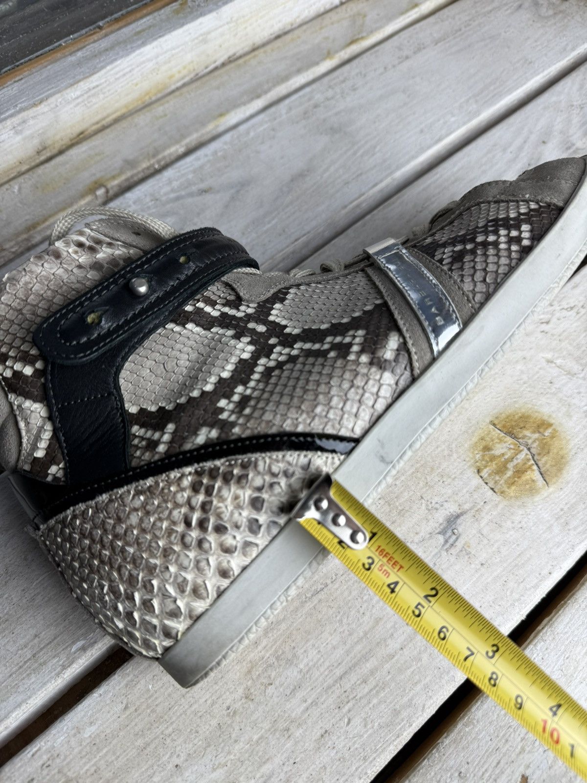 Barbara Bui Luxury Barbara Bui Python Embossed High Top Sneakers Size US 10.5 / IT 40.5 - 22 Thumbnail