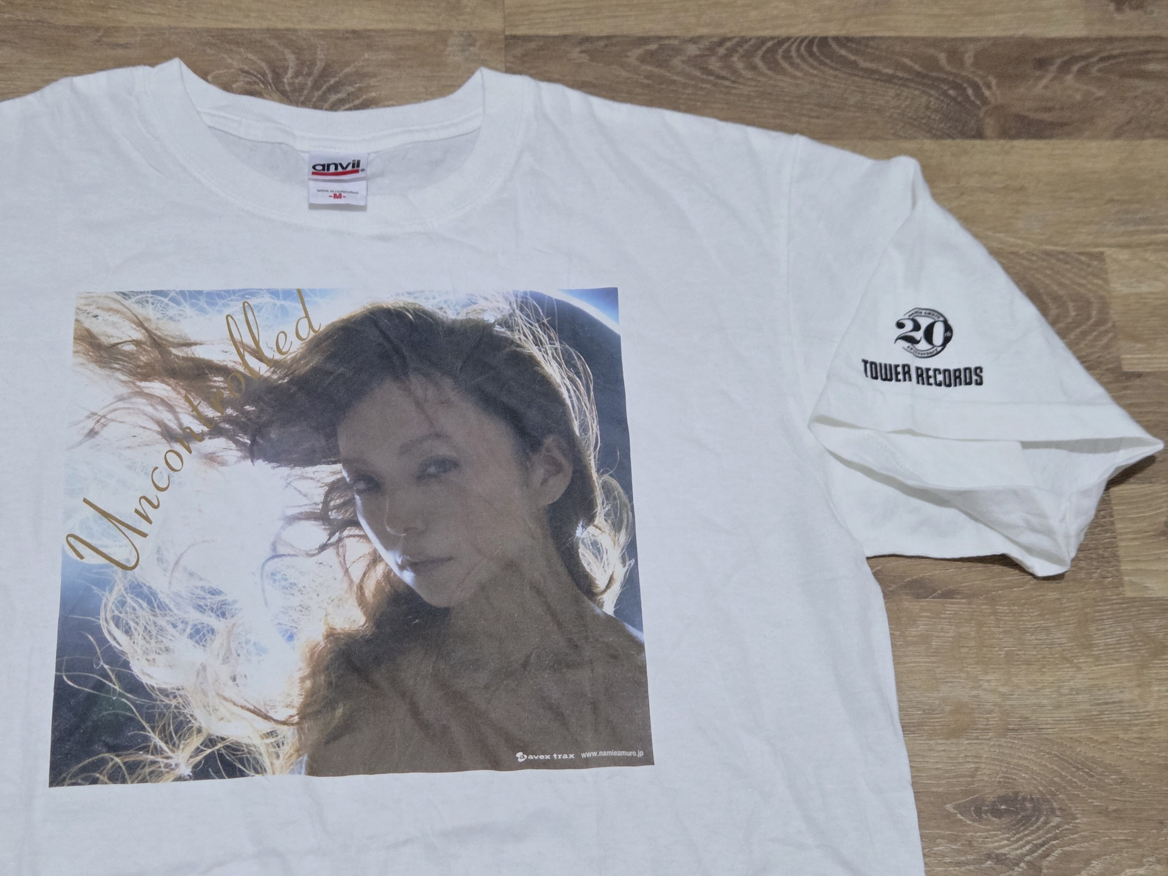 Band Tees Vintage NAMIE AMURO Uncontrolled Album Tower Records Shirt Size US M / EU 48-50 / 2 - 3 Thumbnail