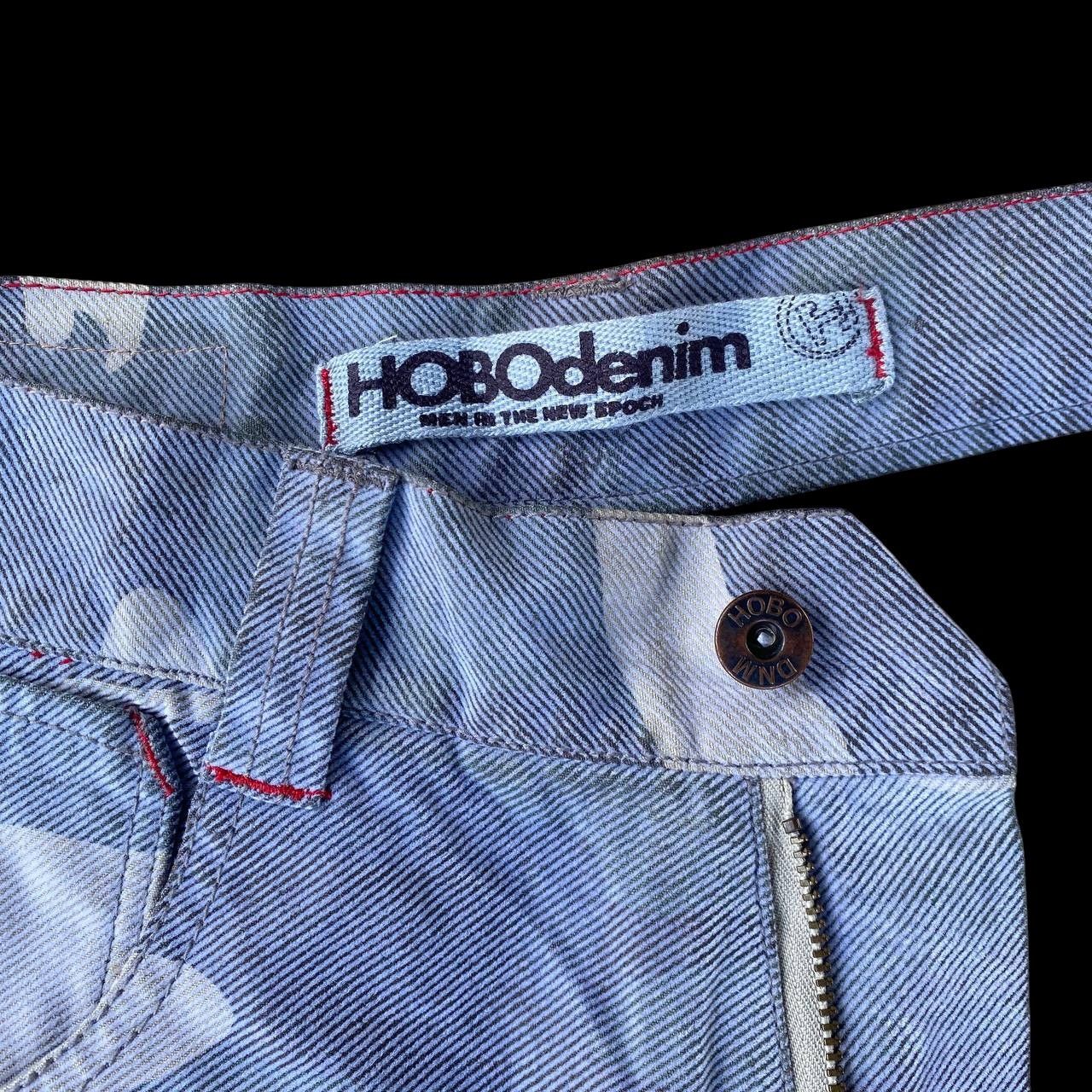 Hobo HOBO DENIM Vintage 90s Wide Leg Blue Camo Skate Pants Baggy Size US 30 / EU 46 - 9 Thumbnail