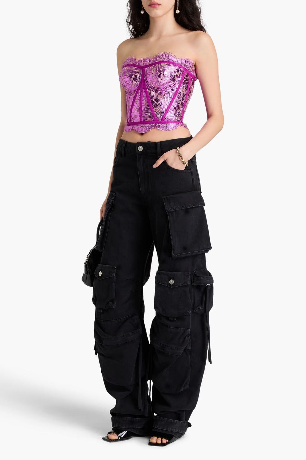 Dolce & Gabbana o1y0925 Crop Top in Magenta Size XS / US 0-2 / IT 36-38 - 2 Thumbnail