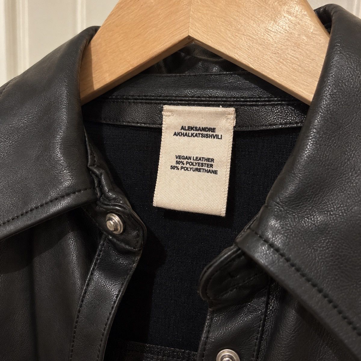 Alexandre Plokhov Aleksandre Akhalkatsishvili Black Vegan Leather Shirt Size US M / EU 48-50 / 2 - 10 Thumbnail