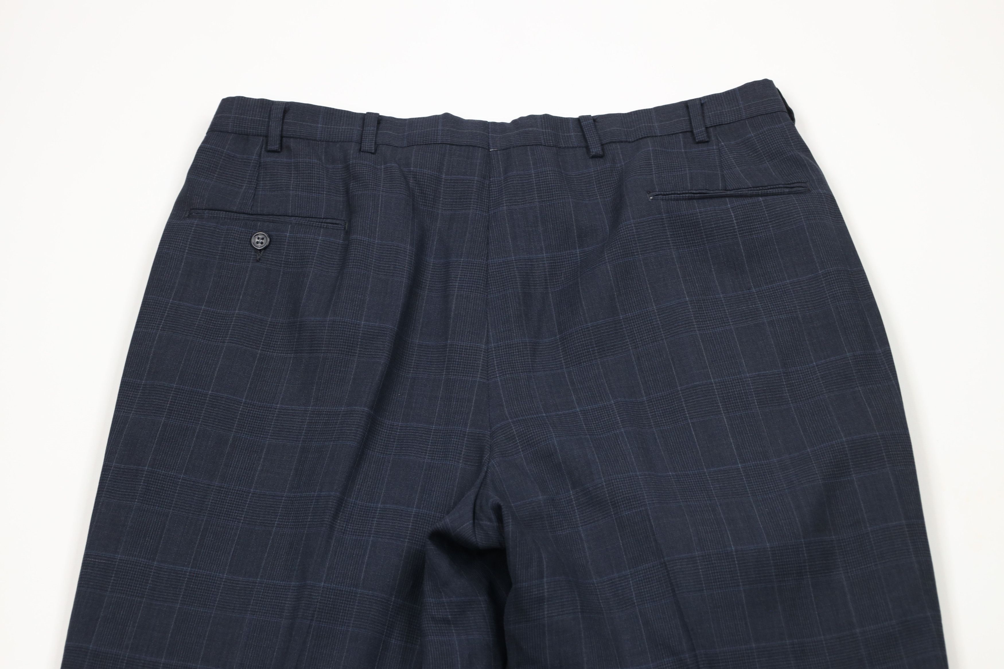 Vintage Vintage 70s Streetwear Cuffed Wide Leg Chino Pants Plaid Size US 36 / EU 52 - 8 Thumbnail