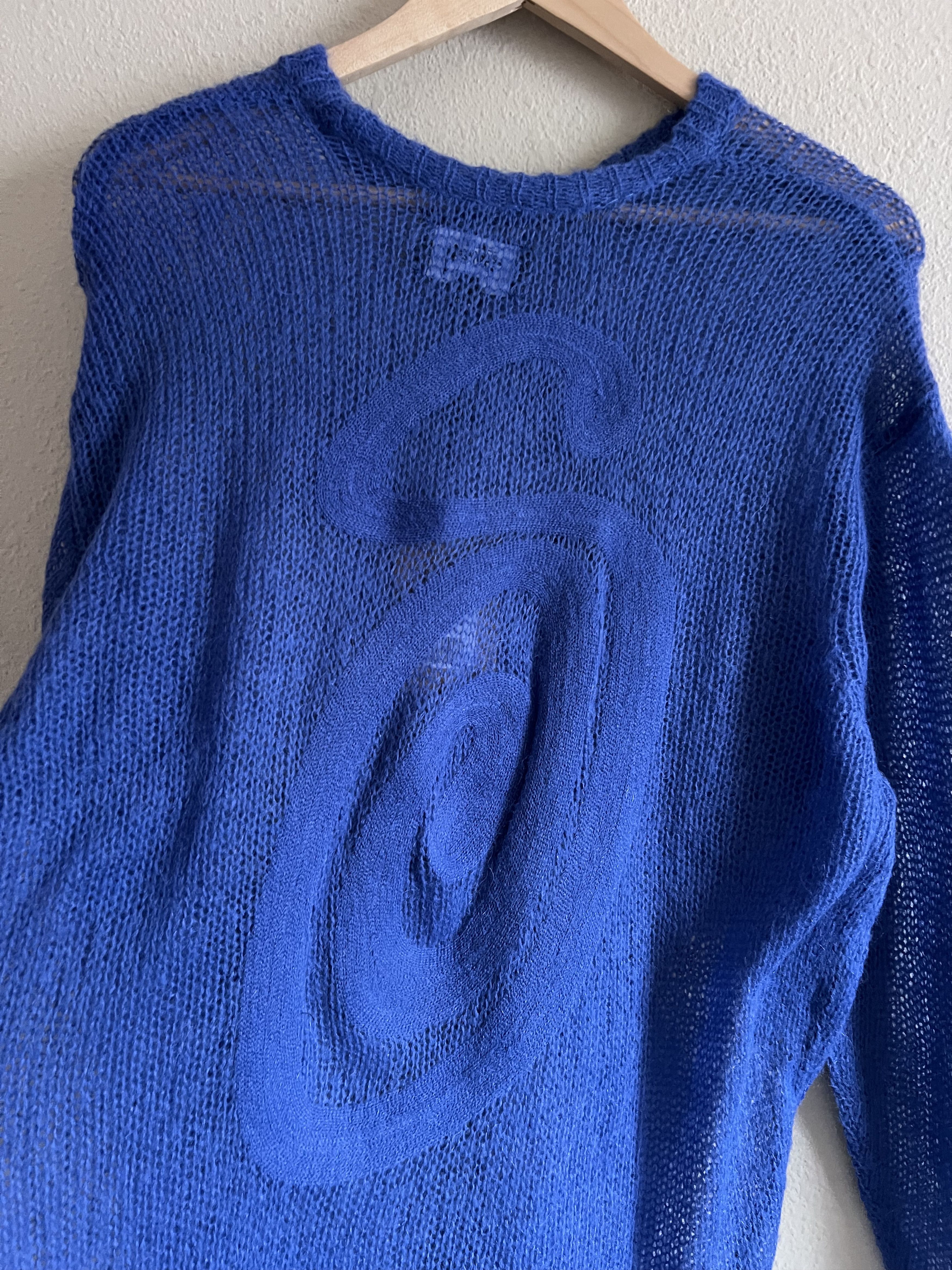 Stussy Stussy S Loose Knit Sweater in Blue Size US L / EU 52-54 / 3 - 2 Thumbnail