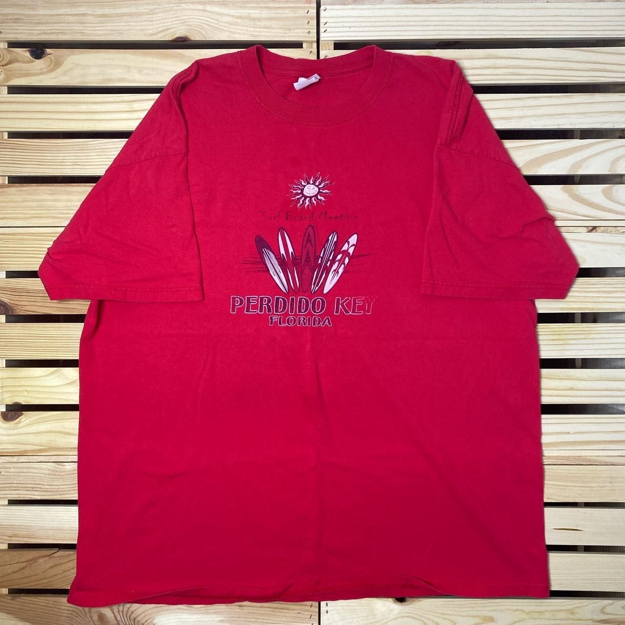 Anvil Vintage Perdido Key, FL Red Surf Tee Size 2XL Size US XXL / EU 58 / 5 - 1 Thumbnail