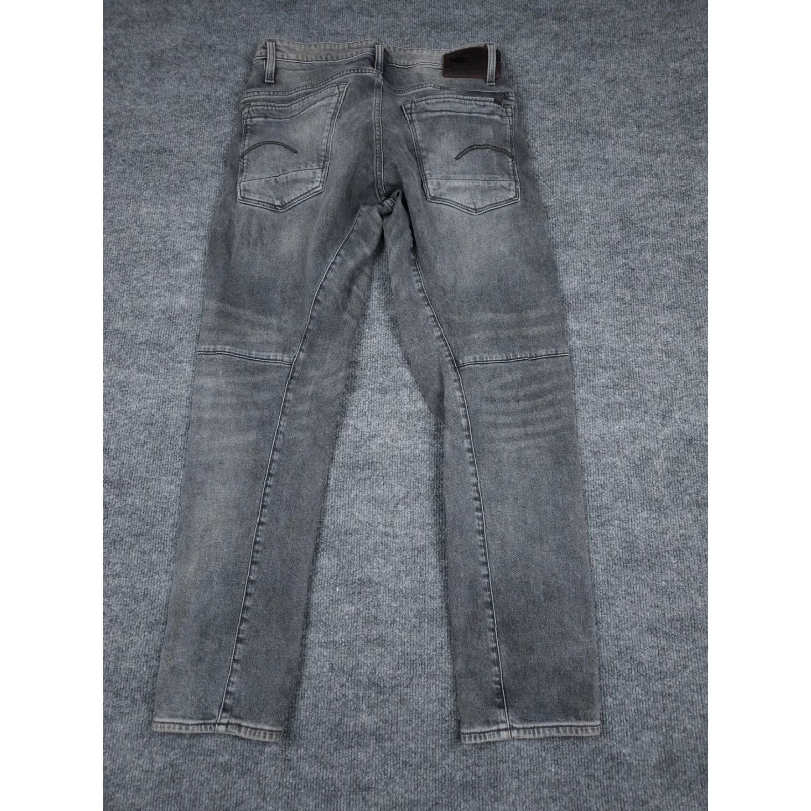G-Star G-Star Raw Scutar 3D Slim Tapered Jeans Men's Gray Abstract Y2K 28x28 Slim 5-Pocket Denim Cotton Blend Button Closure Regular Inseam 28 Jeans Size US 32 / EU 48 - 3 Thumbnail