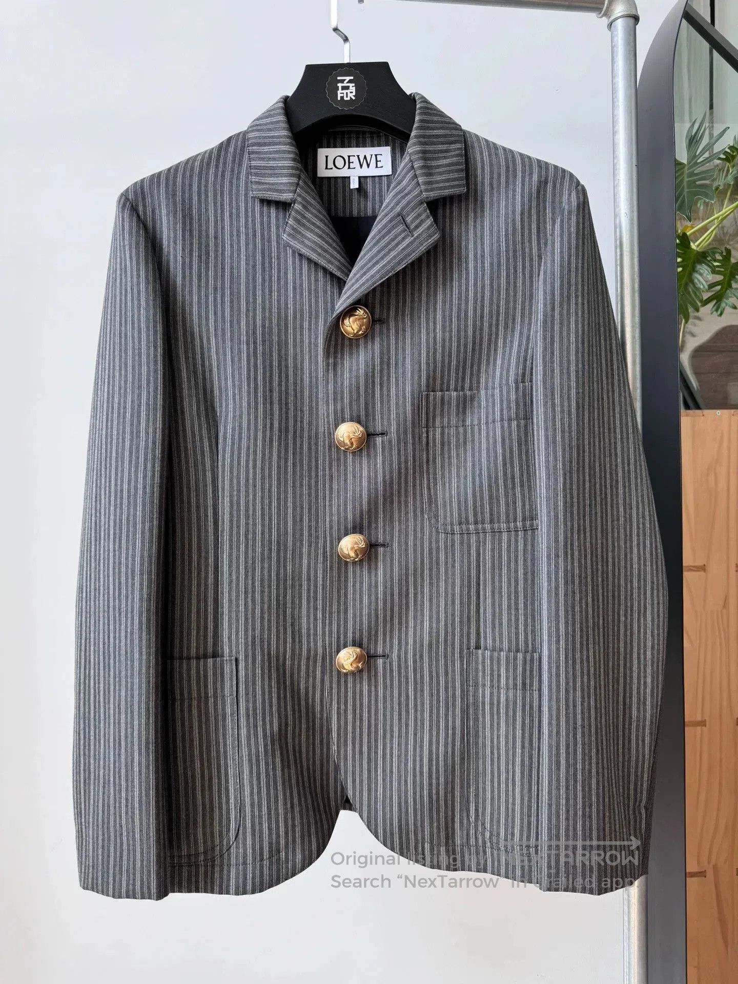 Loewe LOEWE Gray Wool Casual Blazer. Size US M / EU 48-50 / 2 - 1 Thumbnail