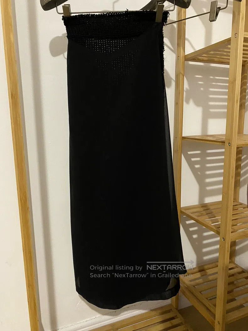Comme des Garcons Comme Des Garcons size S Half net and half wool half skirt Size 23" - 1 Thumbnail