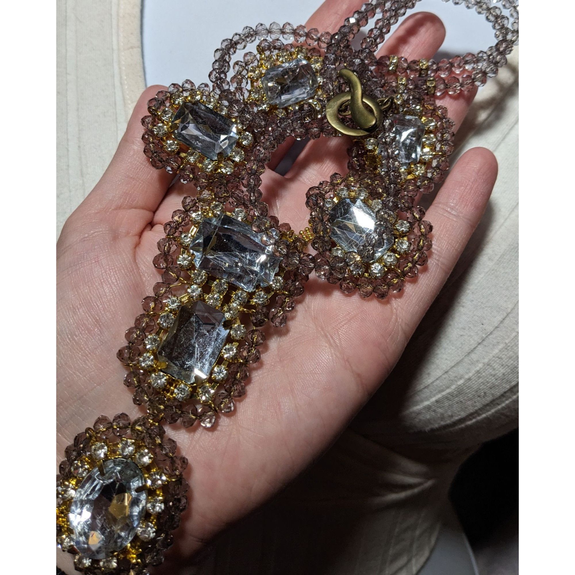 Other Vintage Glam Chunky Gemmed Statement Necklace Size ONE SIZE - 8 Thumbnail