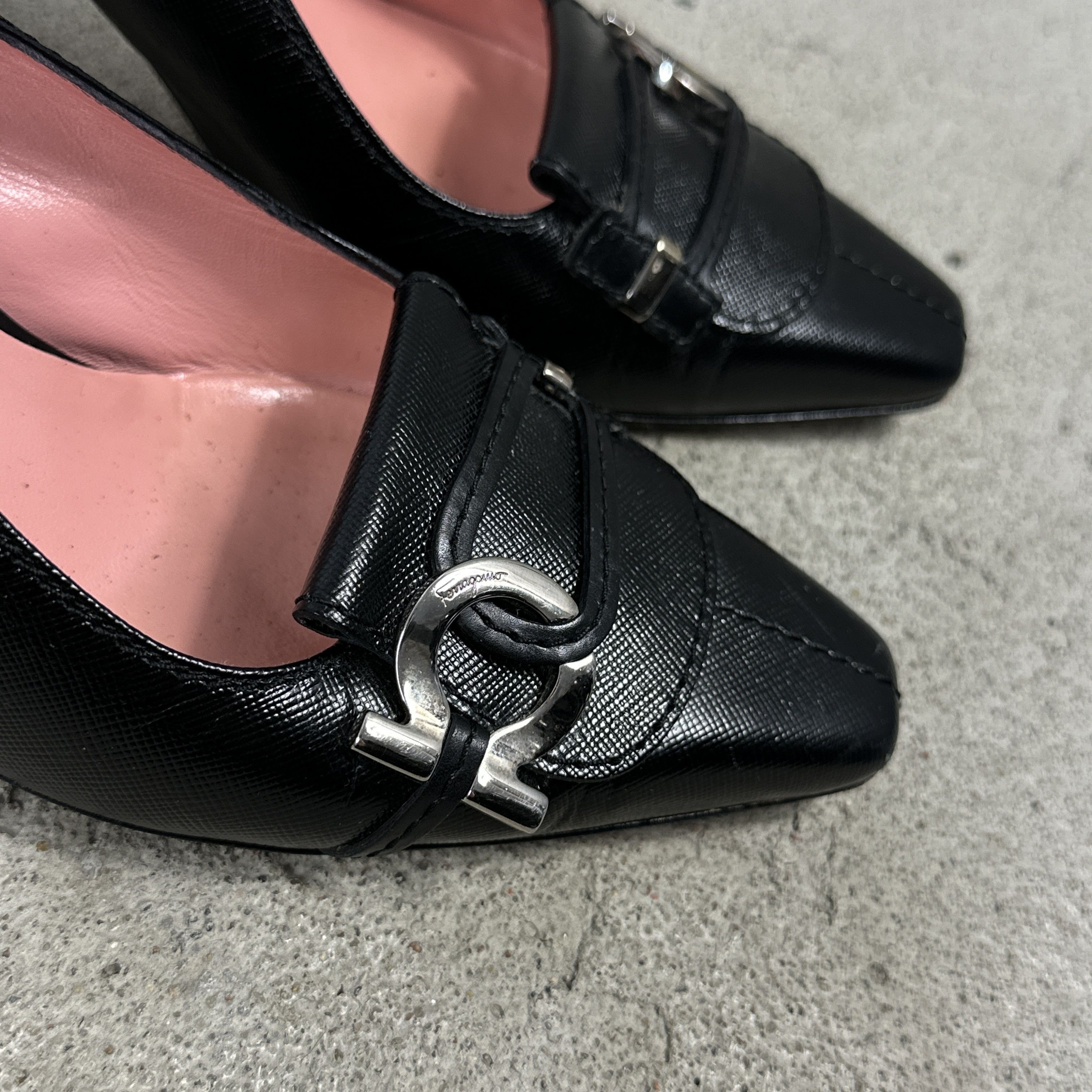 Salvatore Ferragamo × Vintage Vintage Leather Y2K Glam Salvatore Ferragamo Heels Size US 8 / IT 38 - 3 Thumbnail