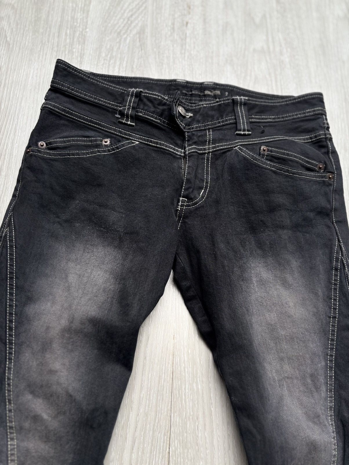 Japanese Brand Schlussel lace up flare jeans Size US 26 / EU 42 - 2 Thumbnail