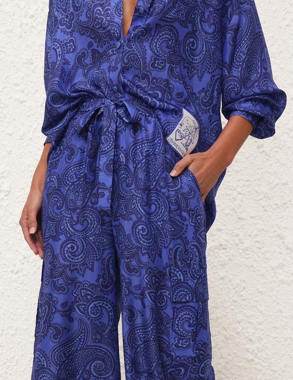 Zimmermann oc11z0525 Ottie Relaxed Pant in Blue Size 26" / US 2 / IT 38 - 5 Thumbnail