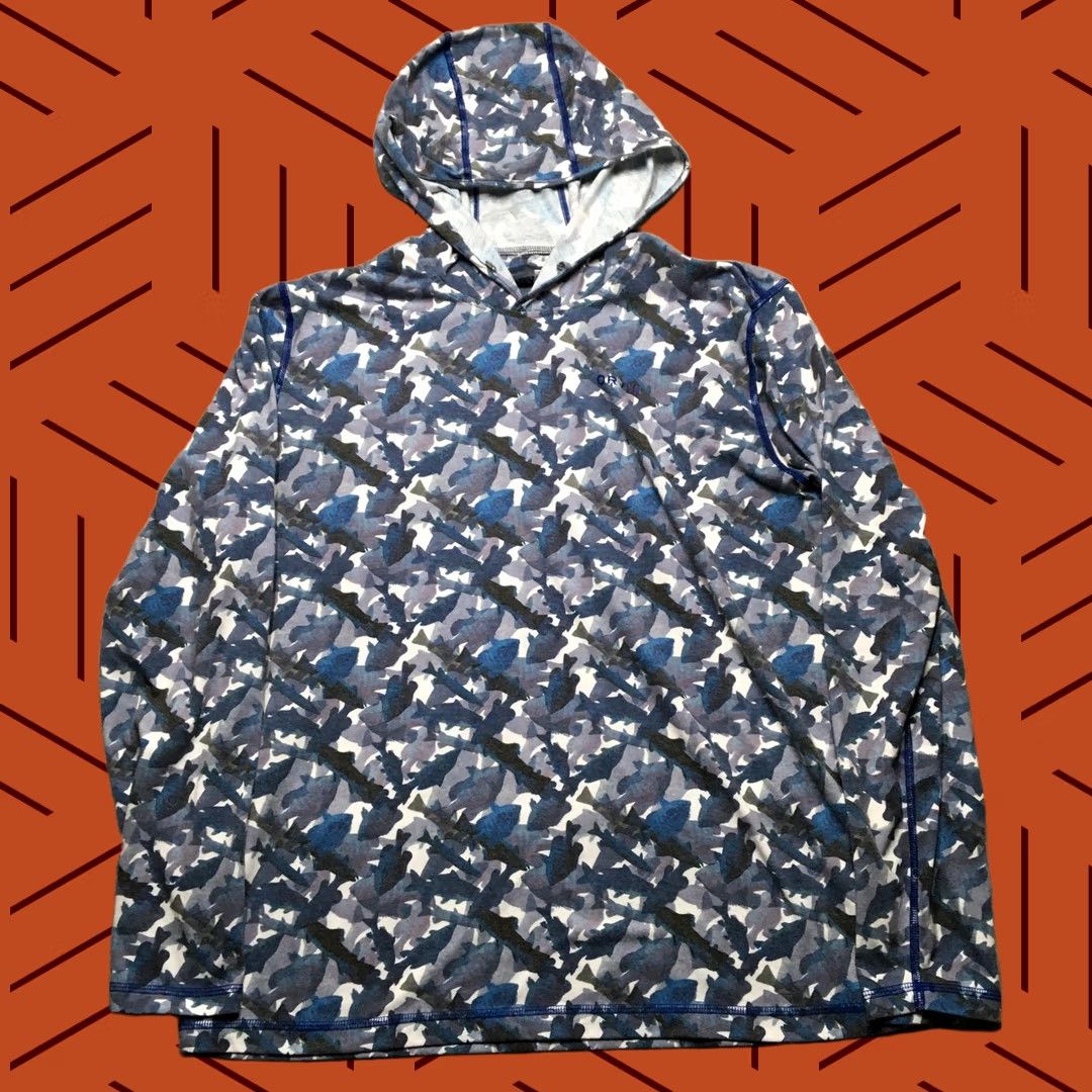 Orvis Orvis Mens Blue Fish Camo Hooded Shirt Long Sleeve Tee Size US L / EU 52-54 / 3 - 1 Thumbnail