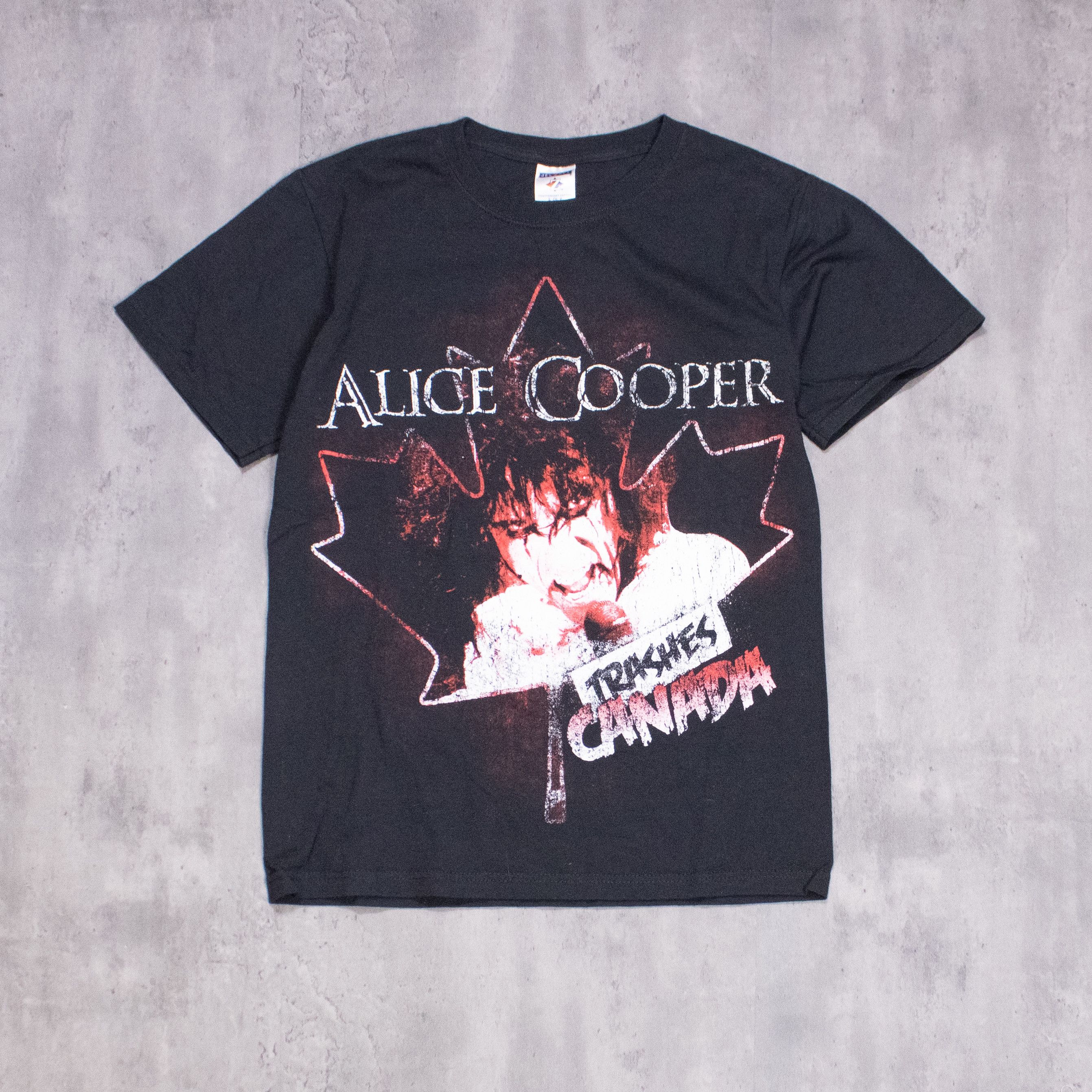 Band Tees × Jerzees × Vintage Y2K 2000's Alice Cooper Trashes Canada Tour Black T-Shirt Size US M / EU 48-50 / 2 - 3 Thumbnail