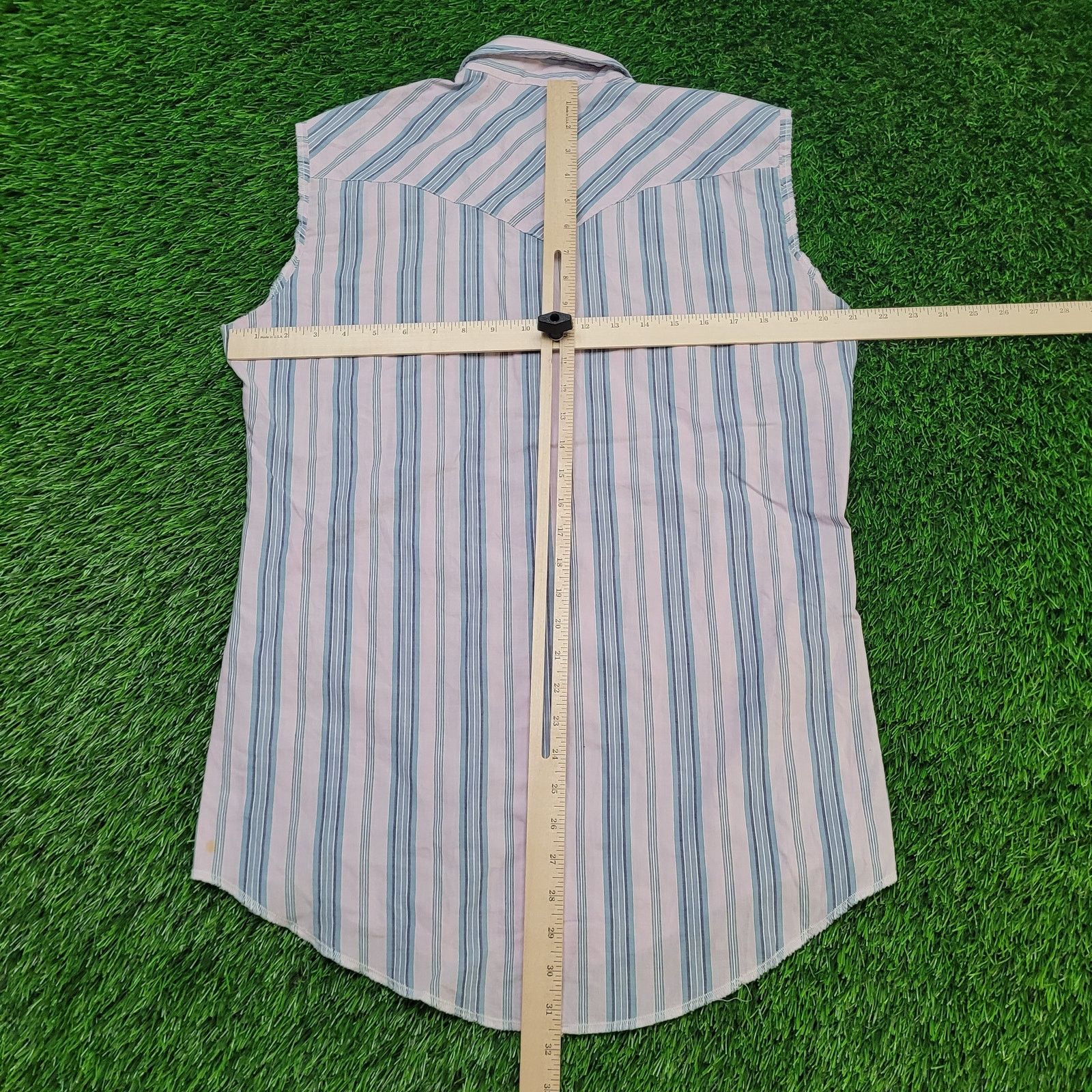 Vintage VTG 70s H Bar C Western Pearl Snap Cut Off Shirt Medium Slim Size US M / EU 48-50 / 2 - 6 Thumbnail