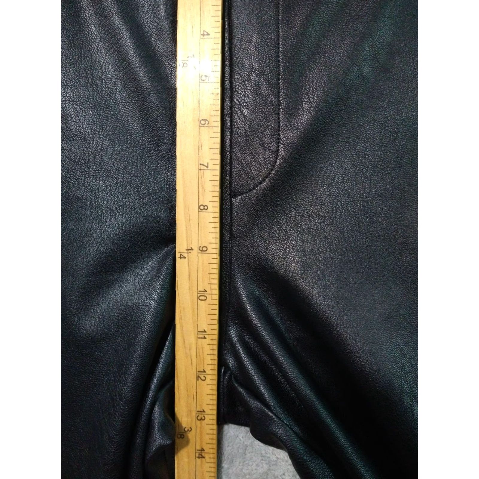 Spanx Spanx Pants Women XL Luxe Black Leather Like Flare High Rise Pull On Stretch Size 40" / US 18 - 5 Thumbnail