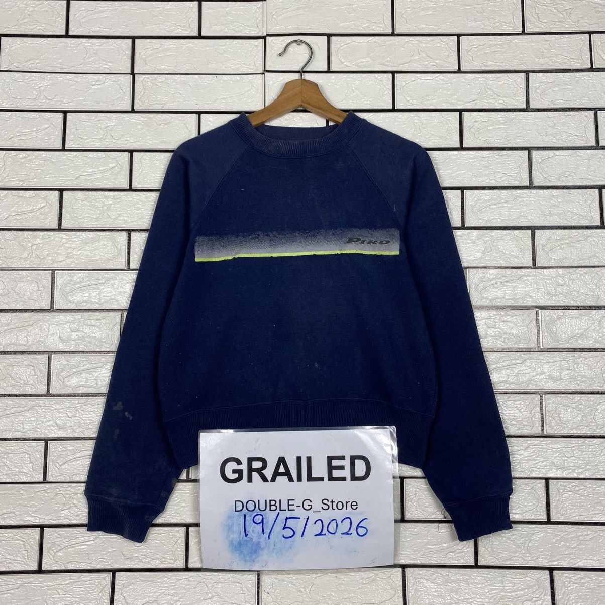 Japanese Brand Vintage Sweatshirt Piko Hawaii Big Logo Striped Size US M / EU 48-50 / 2 - 1 Thumbnail