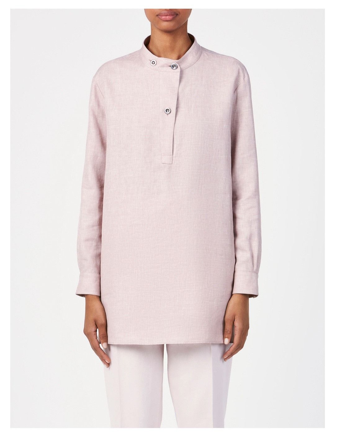 Loro Piana o1srvl11e0725 FAN6583 Ruth Shirt in Light Pink Size M / US 6-8 / IT 42-44 - 2 Thumbnail