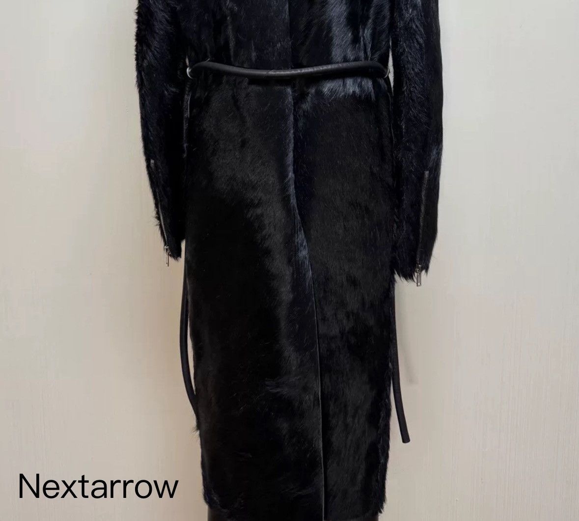 Rick Owens cow hair leather Klaus coat 2412-Nextarrow