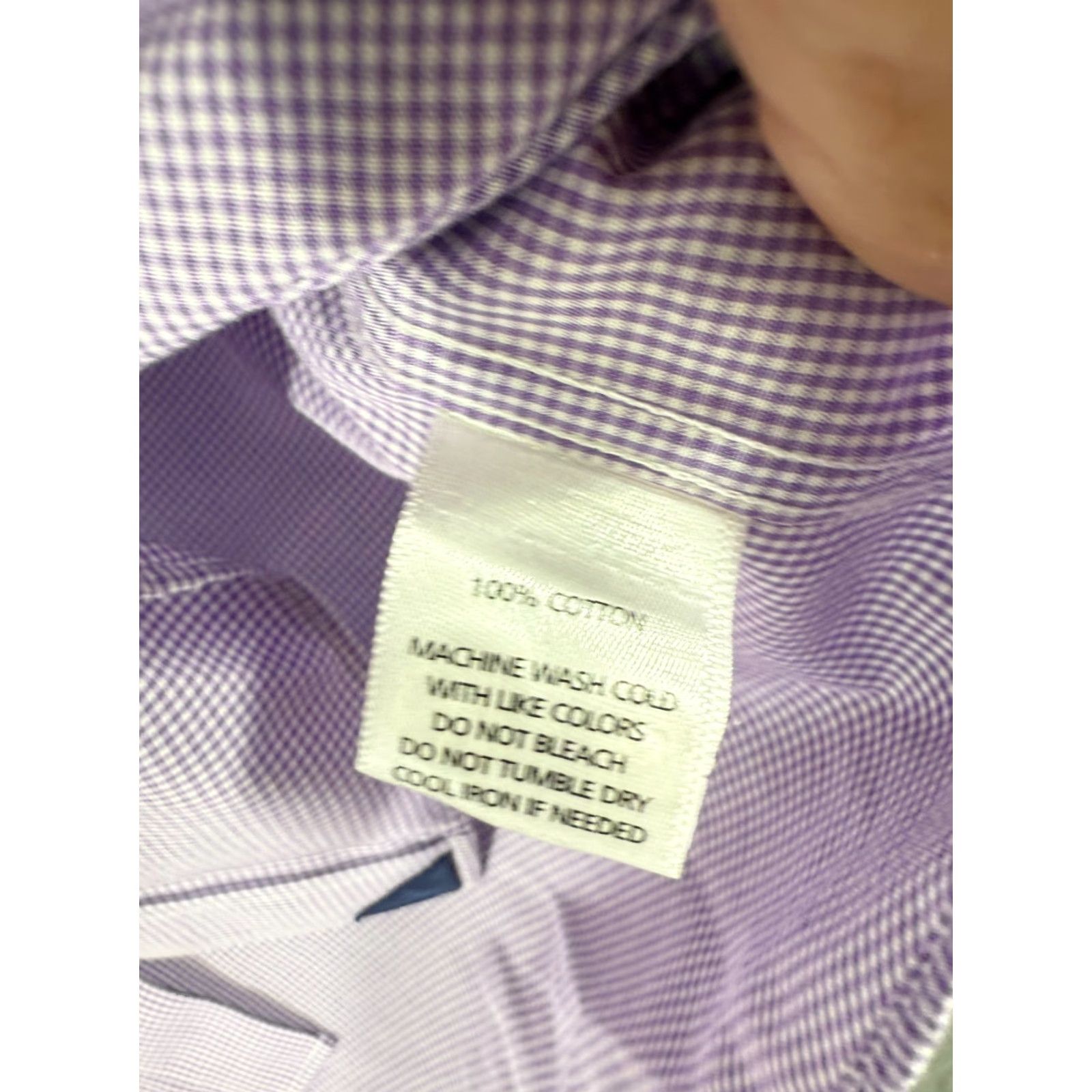 UNTUCKit UNTUCKit Shirt Mens 3XL Purple Gingham Check Wrinkle Free Button Down Long Sleeve Preppy Shirt Size US XXL / EU 58 / 5 - 5 Thumbnail