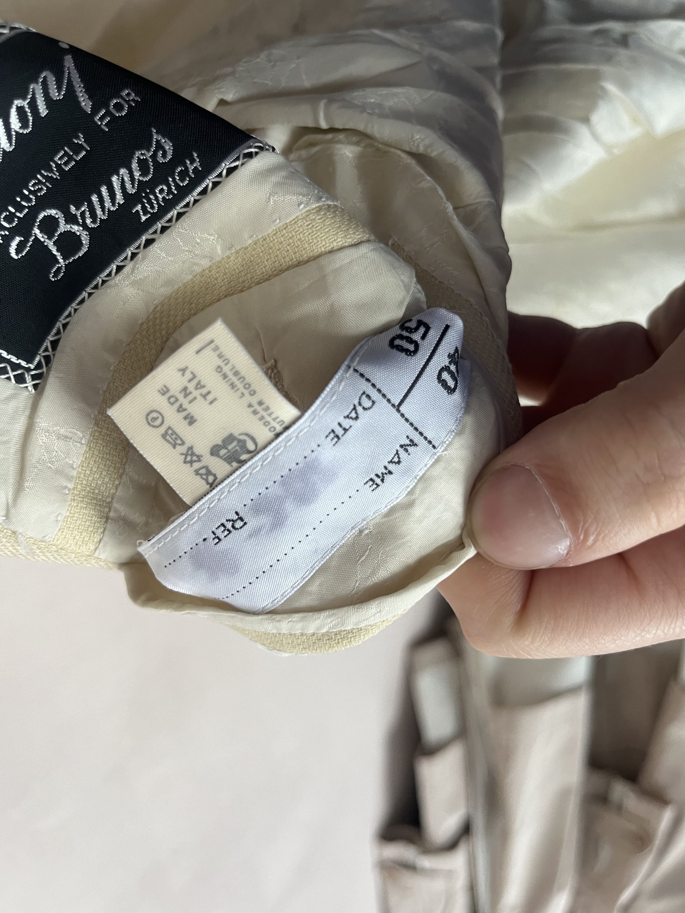 Brioni BRIONI Brunos Roma Beige Blazer IT50/US40 2 Buttons Size 50R - 11 Thumbnail