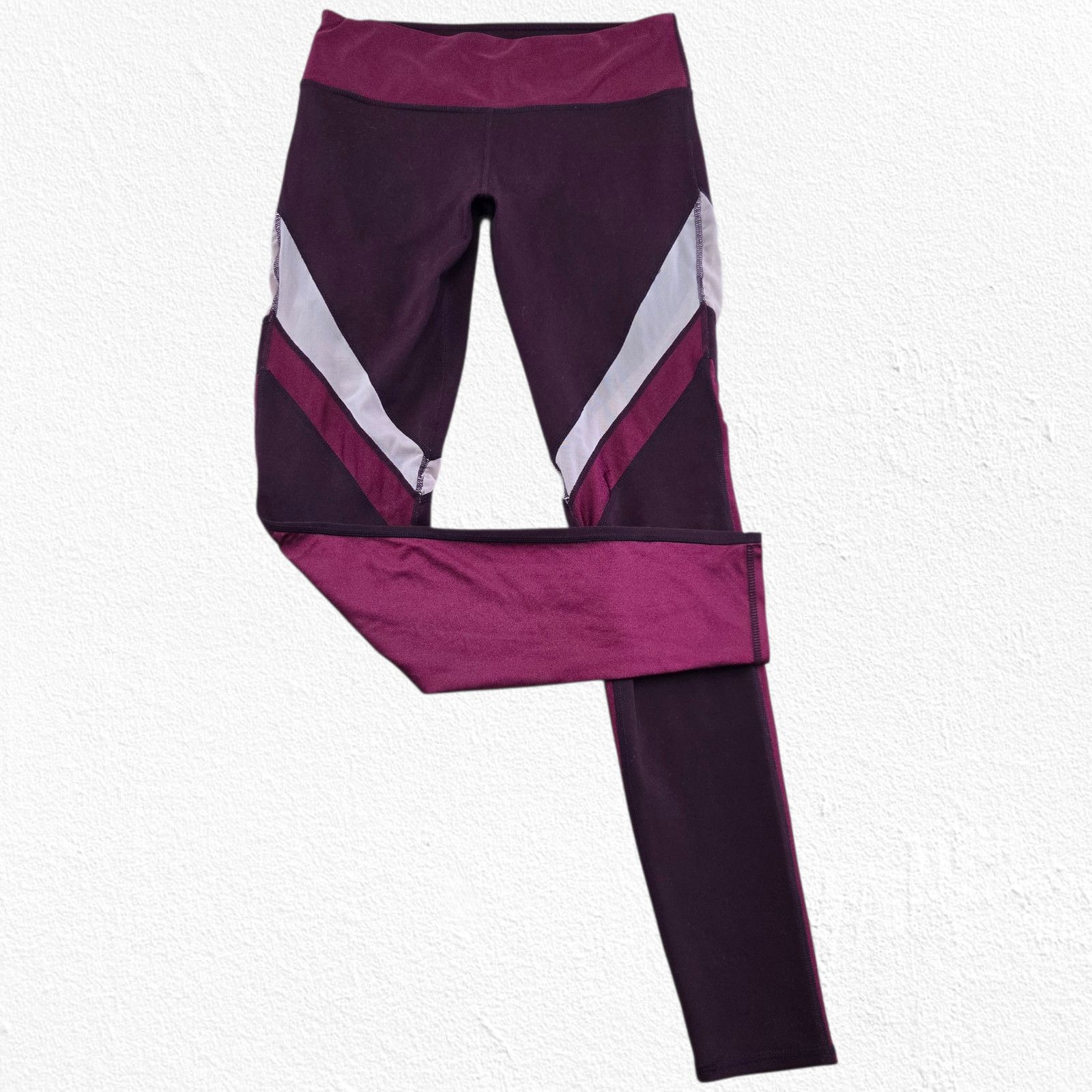 Fabletics Brogan Salar Plum Wine Mesh 7/8 Active Leggings Size XS Size 26" / US 2 / IT 38 - 2 Thumbnail