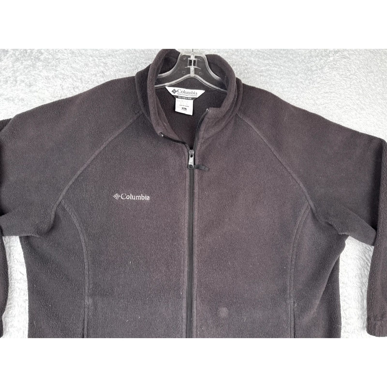 Vintage Columbia Fleece Jacket Womens XL Black Full Zip Mock Neck Pockets Zipper Pockets Warm Outdoor Casual Travel Size XL / US 12-14 / IT 48-50 - 4 Thumbnail