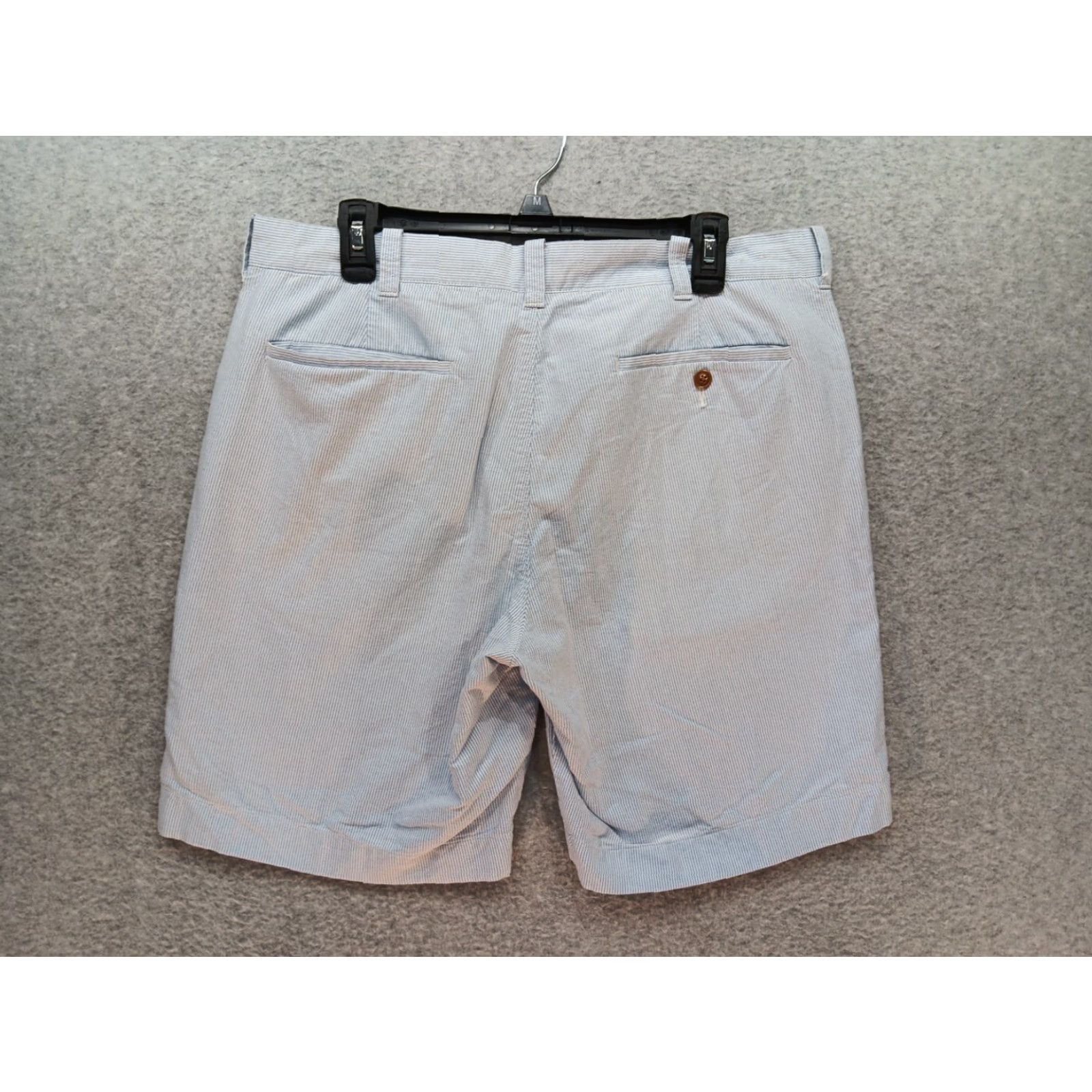 J.Crew J.CREW Chino Shorts Mens 36 Light Blue Nautical Stripes Sunwashed Oxford 9" Ins Size US 36 / EU 52 - 7 Thumbnail