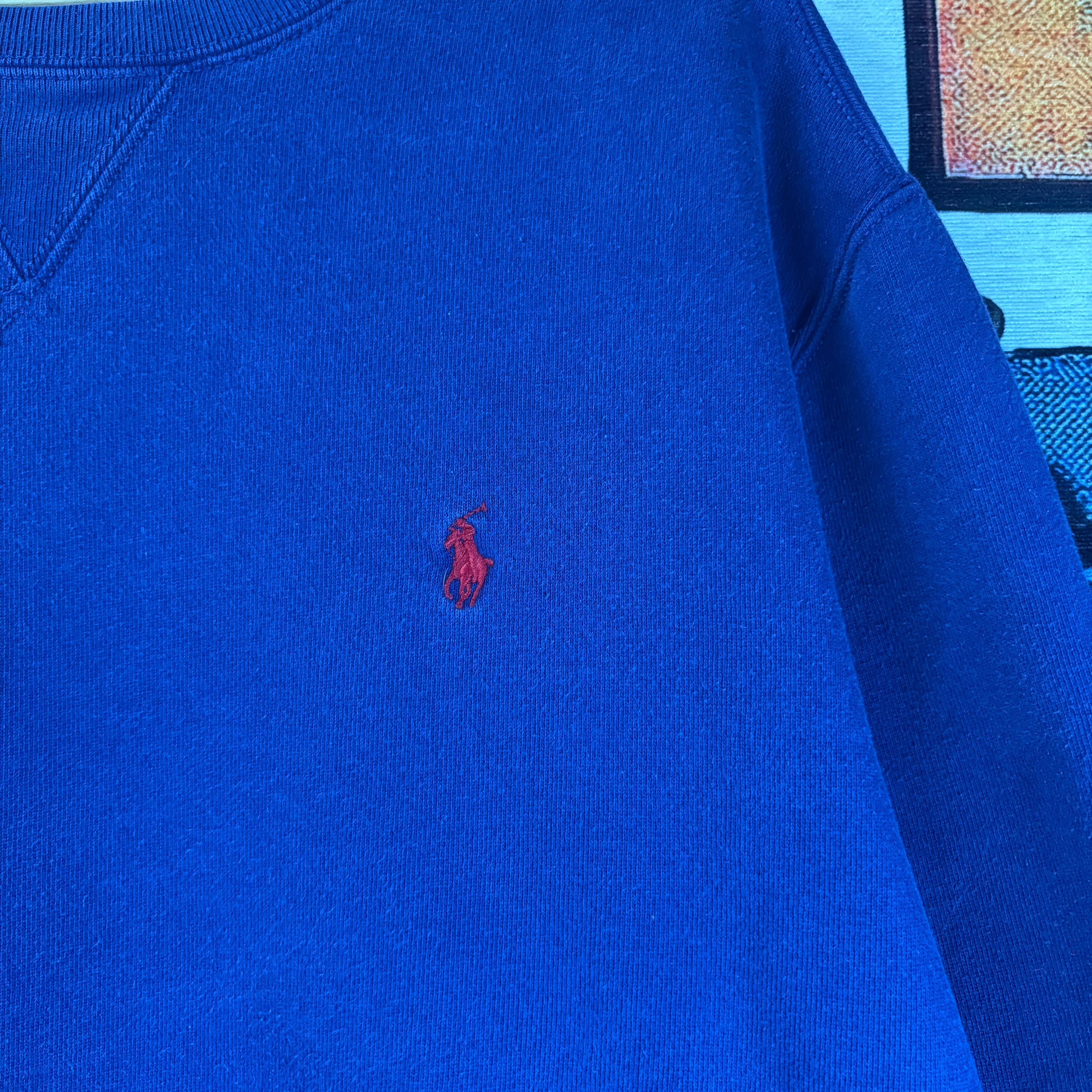 Polo Ralph Lauren Polo Ralph Lauren Royal Blue Fleece Crewneck Sweatshirt Size US XL / EU 56 / 4 - 3 Thumbnail