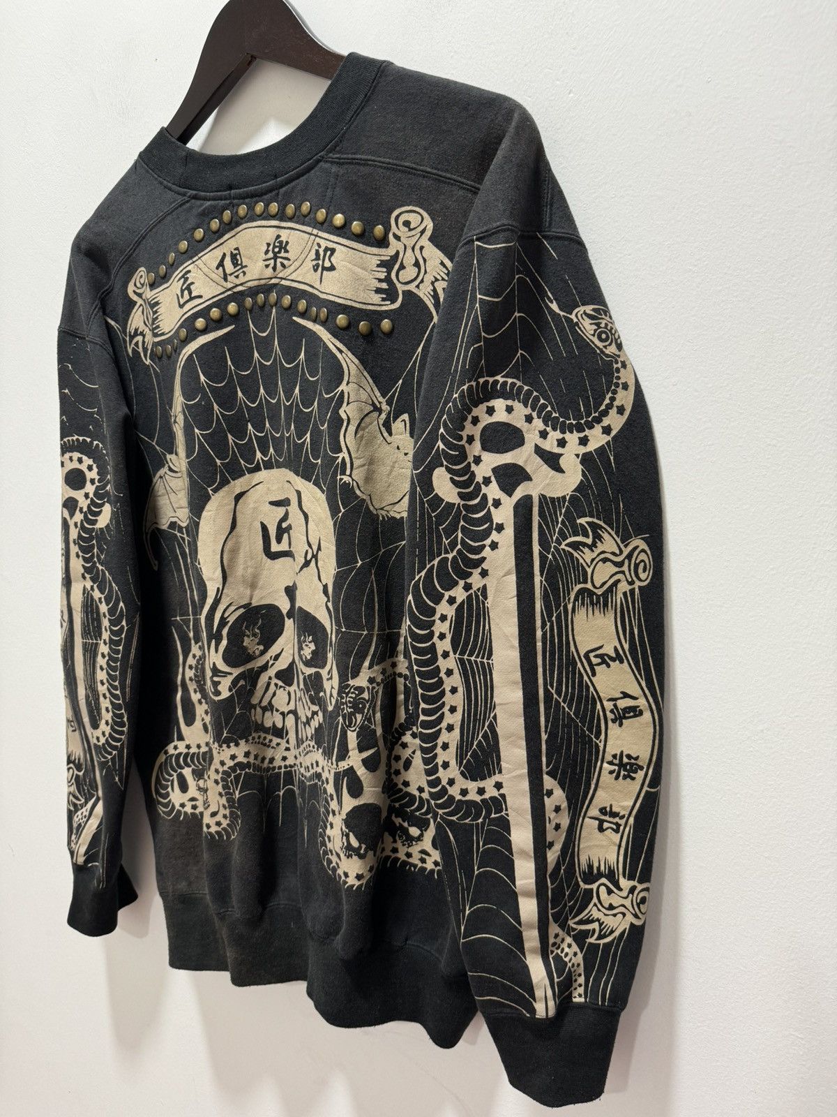 Vintage SKELETON DOUBLE HEADED SNAKE EYE OVER PRINT DECOLOURISE Size US L / EU 52-54 / 3 - 4 Thumbnail