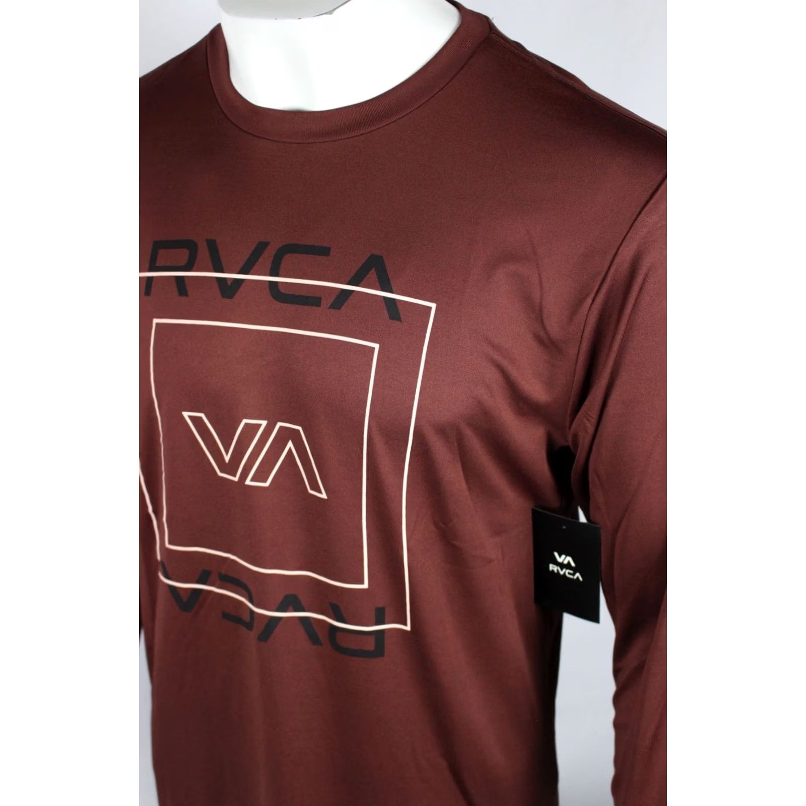 RVCA RVCA Robey Shirt L Large Burgundy Red Crew Long Sleeve Men's Size US L / EU 52-54 / 3 - 3 Thumbnail