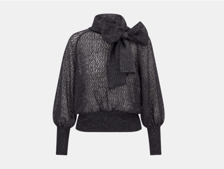 Dior o1w1db10925 444S38 Ascot Sweater in Black Size XL / US 12-14 / IT 48-50 - 1 Thumbnail
