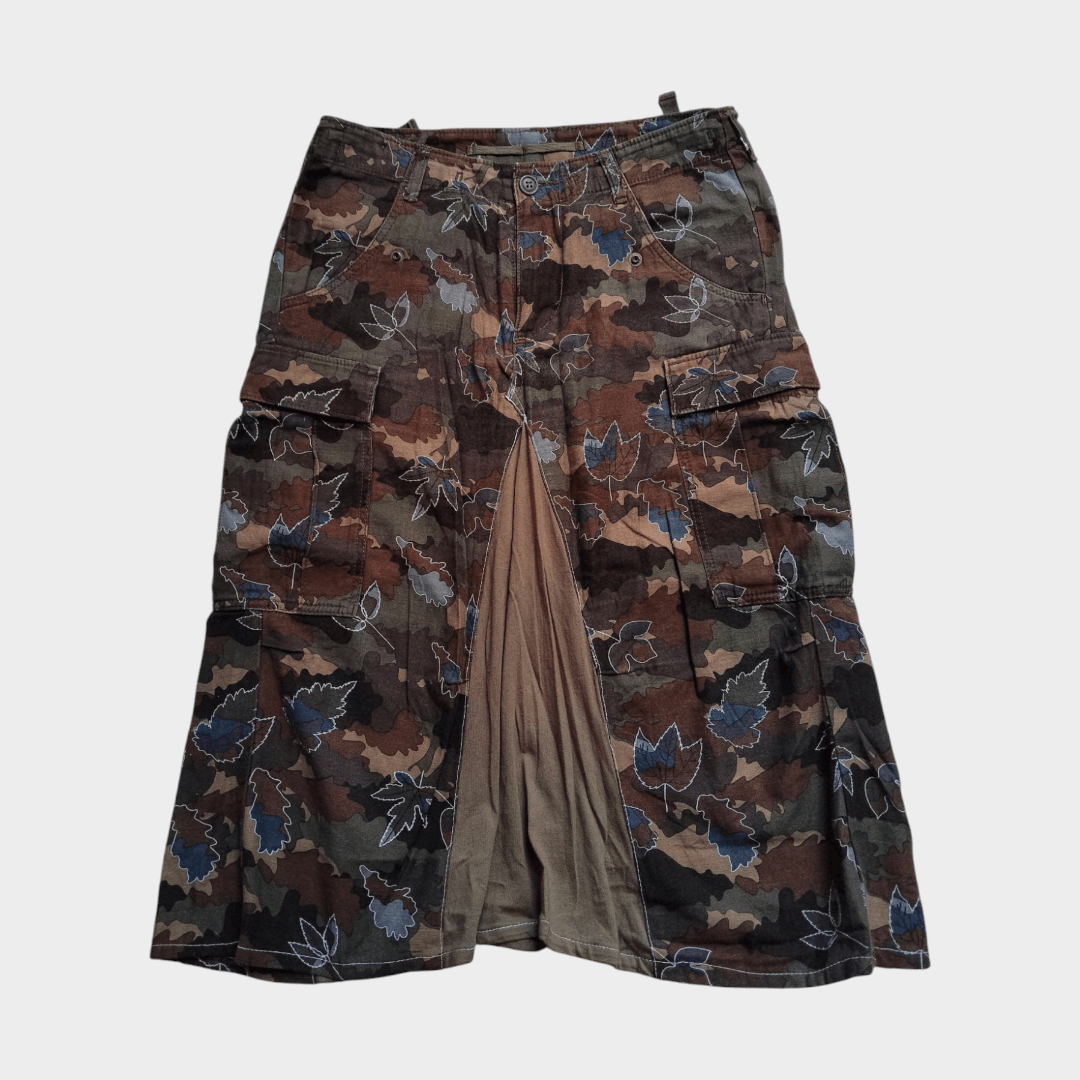 Hysteric Glamour × Japanese Brand Ozone Rocks leaf camo hybrid cargo skirt Size 31" - 1 Thumbnail