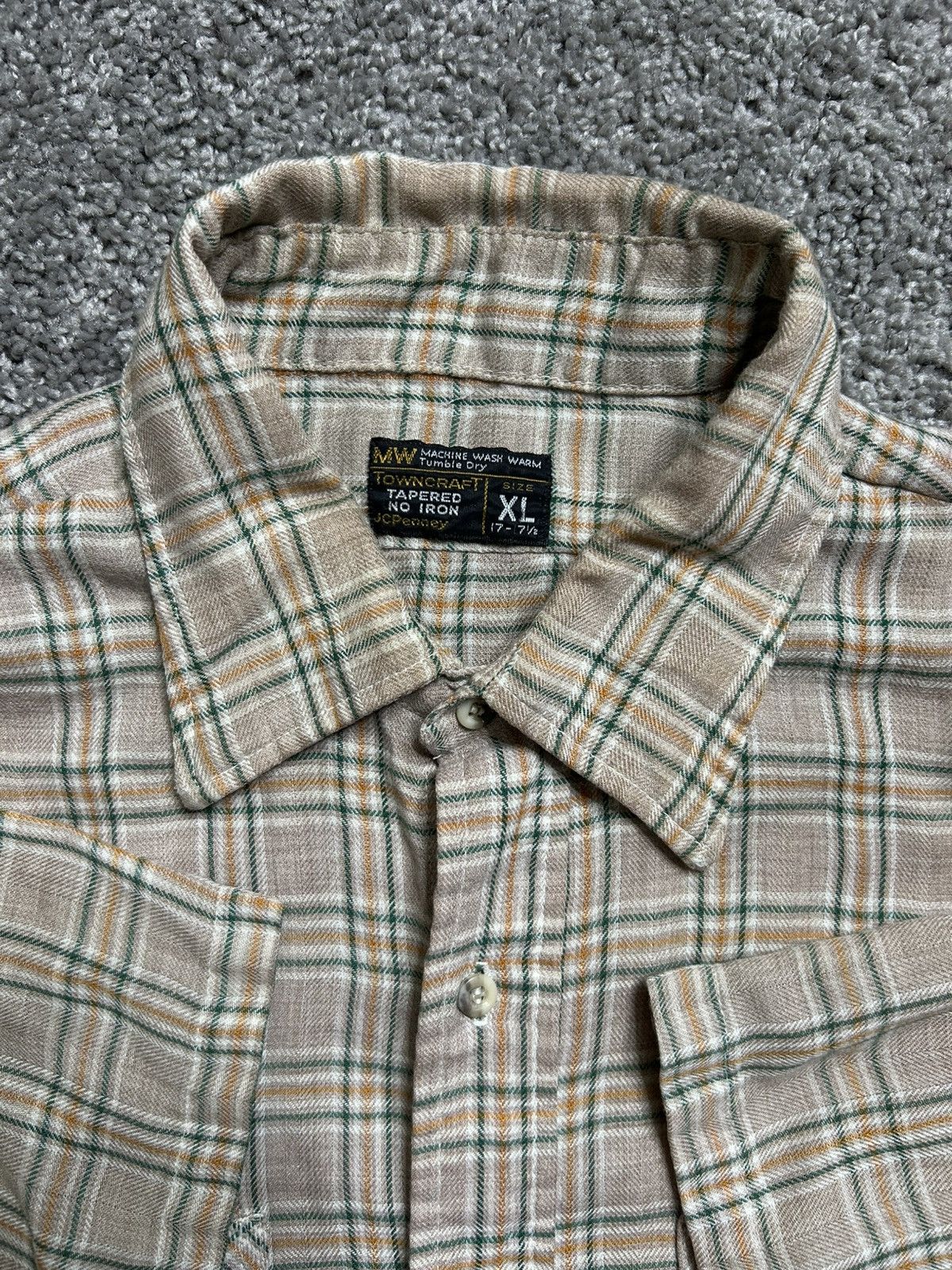 Vintage Vintage 70s JC Penney Short Sleeve Button Up Plaid Flannel Size US XL / EU 56 / 4 - 5 Thumbnail
