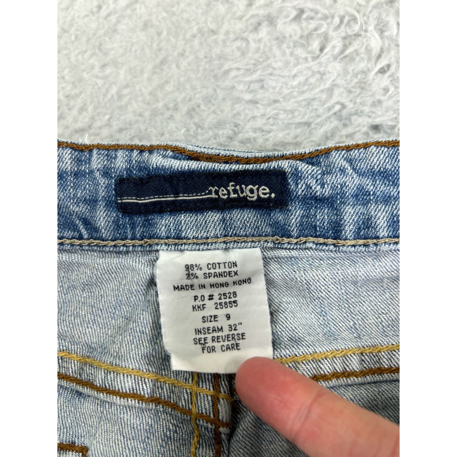 Vintage Refuge Women's Flared Jeans Pants 28x30 Low Rise Blue Denim Cotton Blend Stretch Vintage Style Size 30" / US 8 / IT 44 - 3 Thumbnail