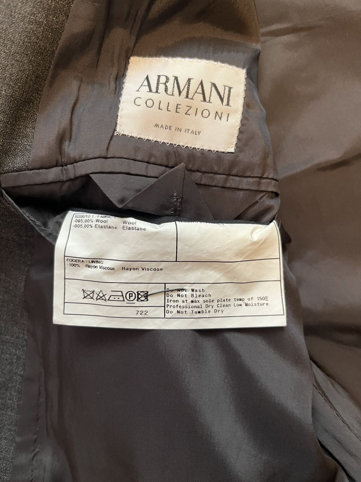 Armani × Armani Collezioni Armani Grey Blazer Size 54R - 9 Thumbnail