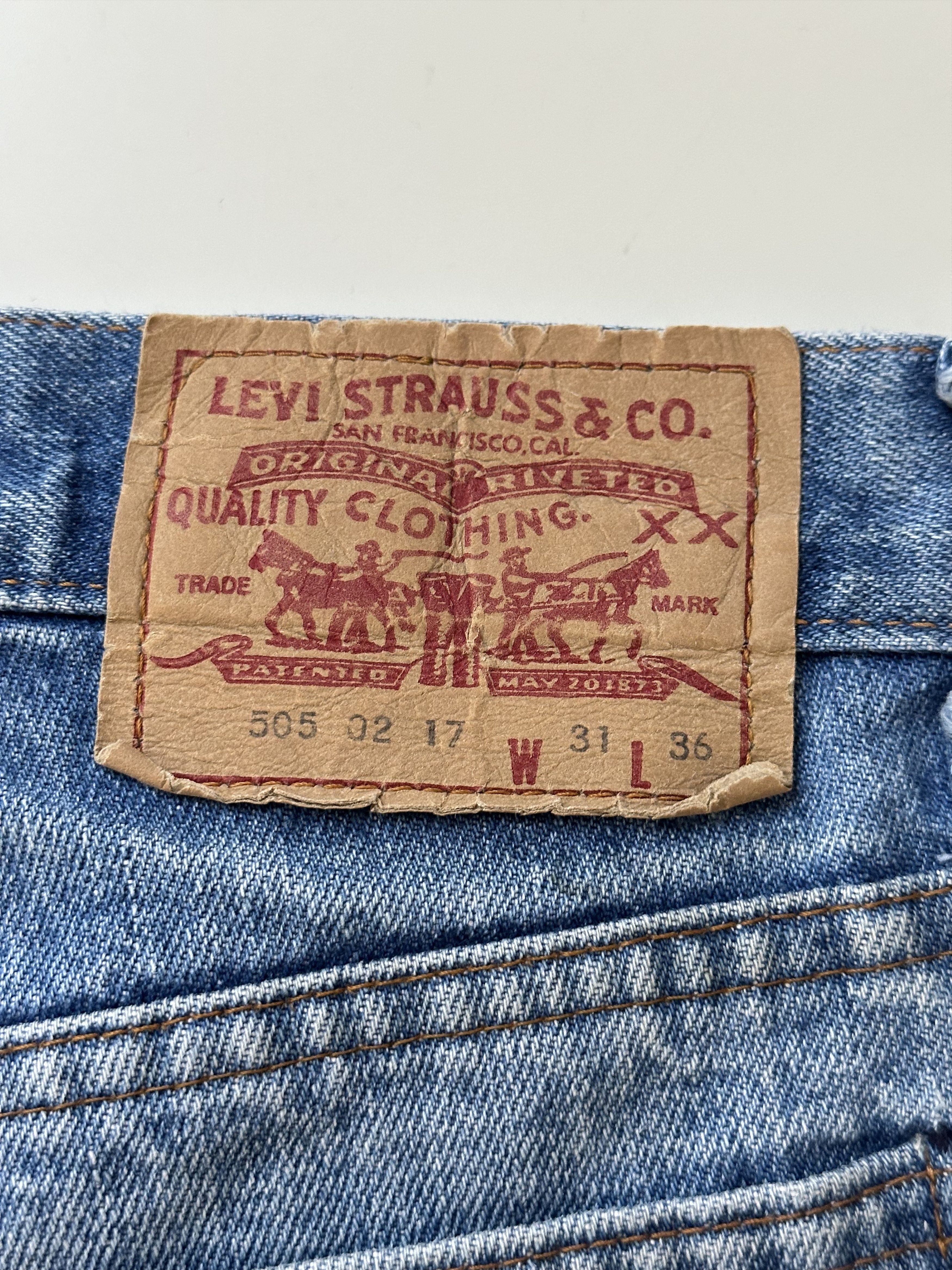 Levi's Vintage Clothing Levi's 505 02 Vintage Denim Jeans W31L36 Made In France Size US 31 - 4 Thumbnail