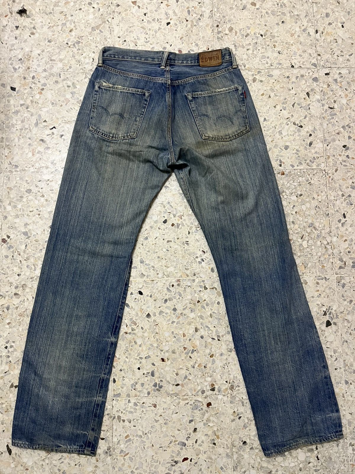 Edwin Vintage rare 80s EDWIN red selvedge rusty distressed Size US 31 - 2 Thumbnail