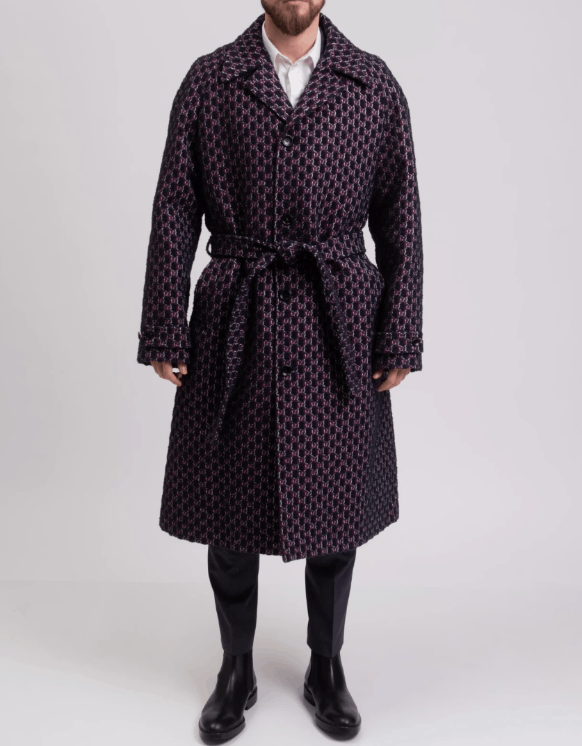 Gucci GUCCI Monogram Tweed Coat Size US L / EU 52-54 / 3 - 1 Thumbnail