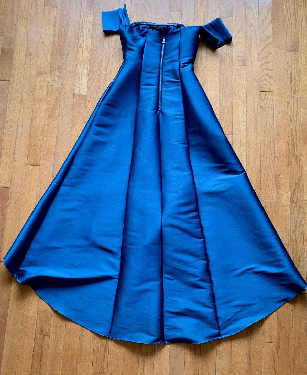 Sachin & Babi Sachin & Babi blue and gold demi length cocktail dress sz 2 Size XS / US 0-2 / IT 36-38 - 2 Thumbnail