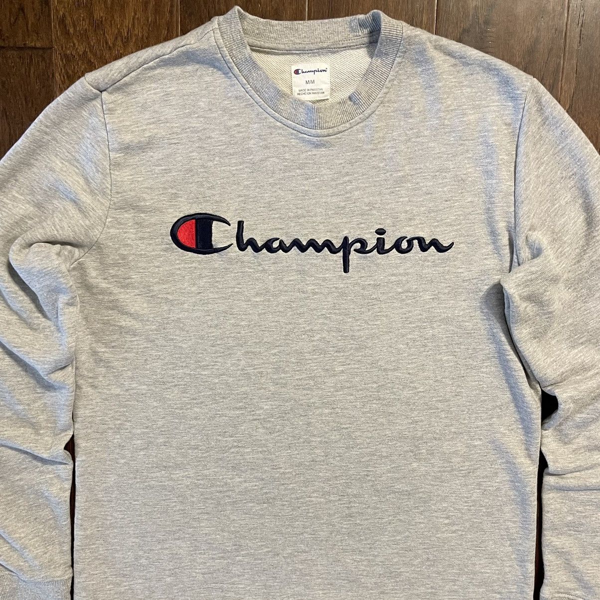 Champion Champion Script Spell Out Pullover Crewneck Sweatshirt Y2K Size US M / EU 48-50 / 2 - 2 Thumbnail