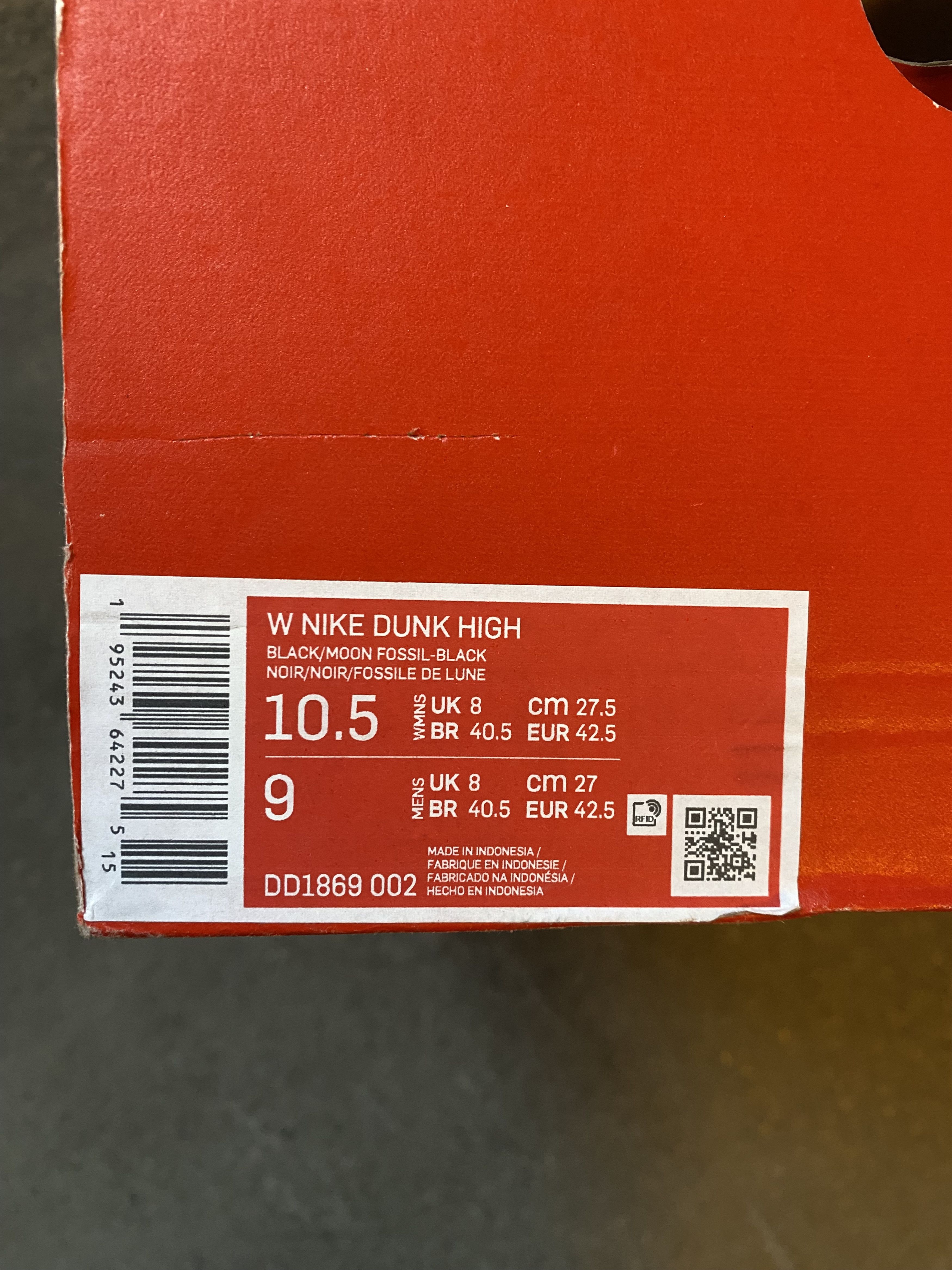 Nike Nike Dunk High - Fossile-Black Size US 10.5 / IT 40.5 - 4 Thumbnail